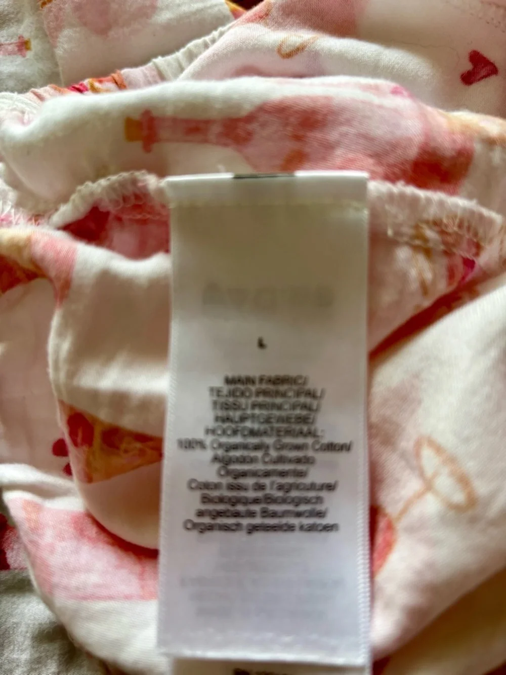 BedHead Be Mine Pajama Set with Pink Coral Hearts and Champagne Bottle Motif